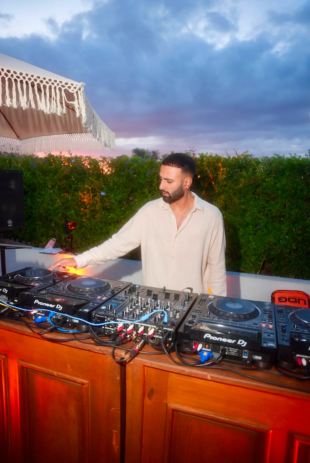 DJ AMXN performing at a Kudos Music wedding