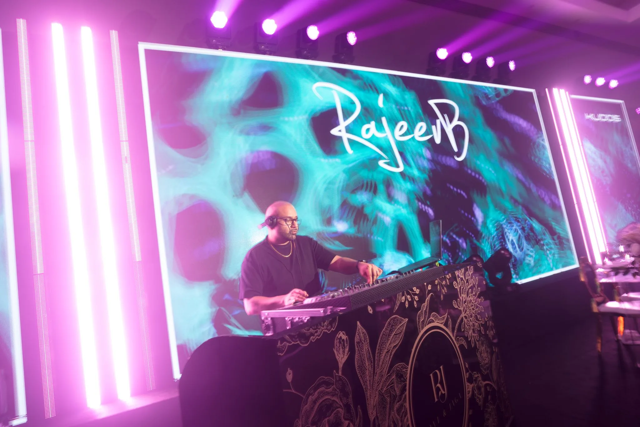 DJ Rajeev B performing at a Kudos Music wedding